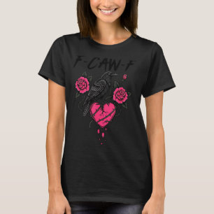 Camiseta Coração Quebrado F Caw F Crow Anti Dia dos Namorad