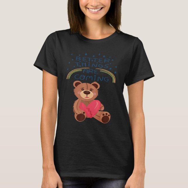 Camiseta Coração quebrado pelo ursinho Urso de Teddy Melhor (Frente)