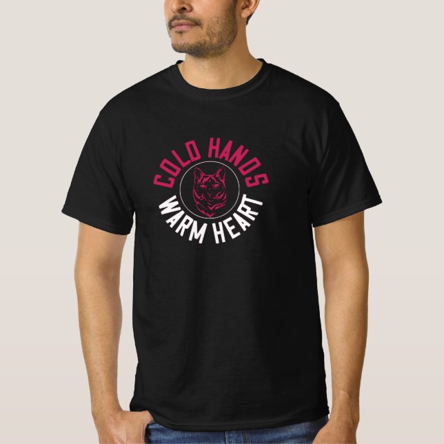 Camiseta Coração Quente das Mãos Frio (Frente)