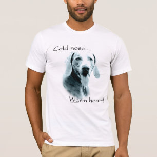 Camiseta Coração Quente-Quente do Nariz Frio Weimeraner