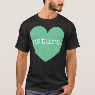 Camiseta Coração retrô da natureza amorosa