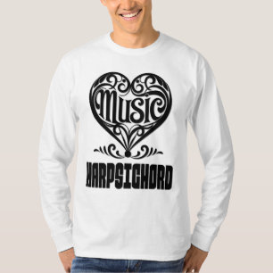 Camiseta Coração rolado Elegante para amantes de cravo
