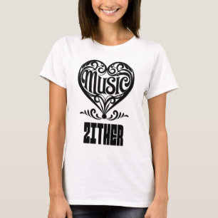 Camiseta Coração rolante legante para amantes de eixo zero