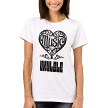 Coração rolante legante para amantes Ukulele