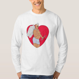 Camiseta Coração Romântico com um Cupido Incomum