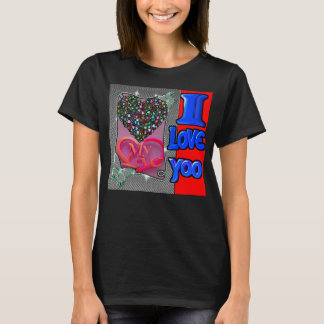 Camiseta Coração Romântico Eu Te Amo | Clássico pa