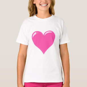 Camiseta Coração Rosa - Amor
