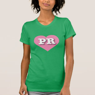 Camiseta Coração Rosa de Porto Rico - Eu adoro RP