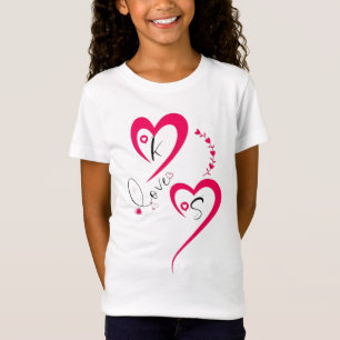 Camiseta Coração Rosa Mínimo Amor