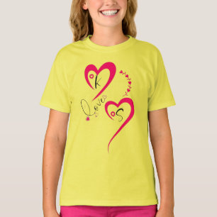 Camiseta Coração Rosa Mínimo Amor