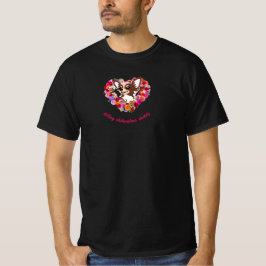 Camiseta coração rosa pai chihuahua doting