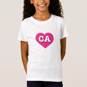 Camiseta Coração Rosa Quente da Califórnia - Grande Amor