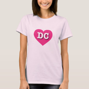 Camiseta Coração Rosa Quente DC - Adoro DC