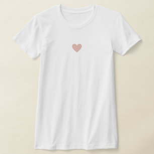Camiseta Coração Rosa Simples Moderno Personalizado