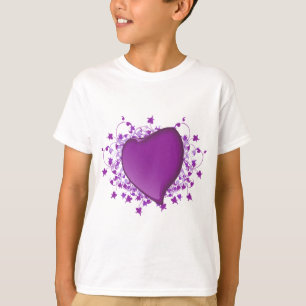 Camiseta Coração Roxo