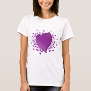 Camiseta Coração Roxo