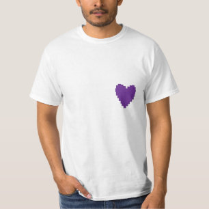Camiseta coração roxo