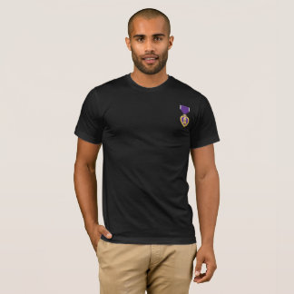 Camiseta Coração Roxo-nos Presente Militar Prêmio Veterano