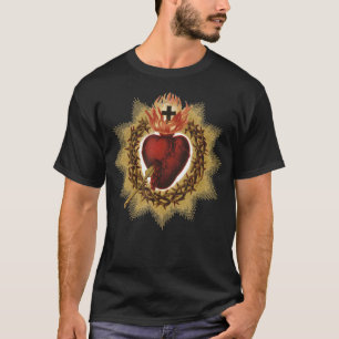 Camiseta Coração Sagrado de Jesus Devoção Católica T-ShirtT