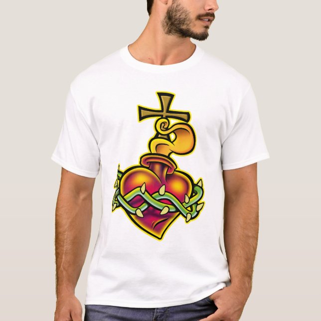 Camiseta Coração sagrado tribal (Frente)
