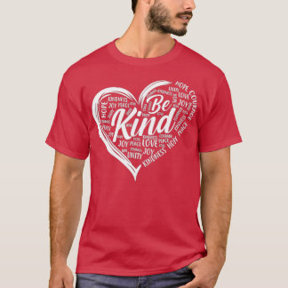 Camiseta Coração Seja Bonito Espalhar Coração Antisassando