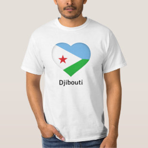 Camiseta Coração - Sinalizador Djibouti