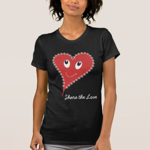 Camiseta Coração Sorridente do Dia dos Namorados