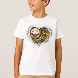 Camiseta Coração Steampunk com Manômetro