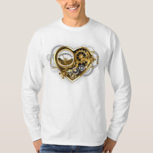 Camiseta Coração Steampunk com Manômetro
