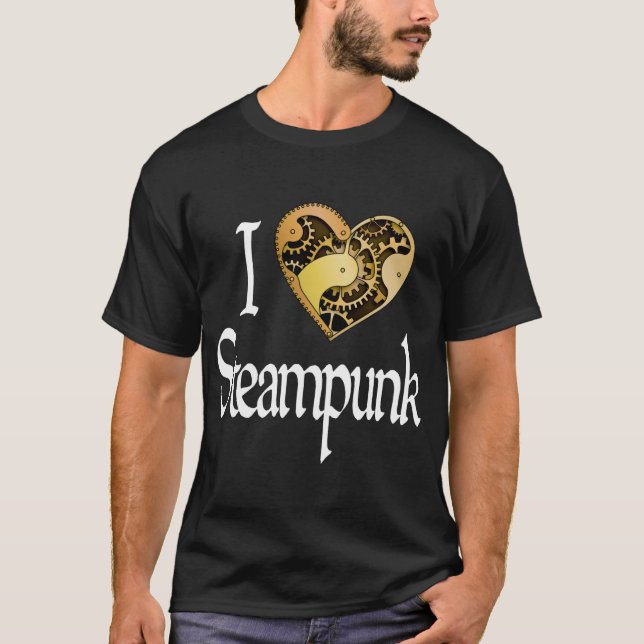 Camiseta Coração Steampunk - obscuridade (Frente)