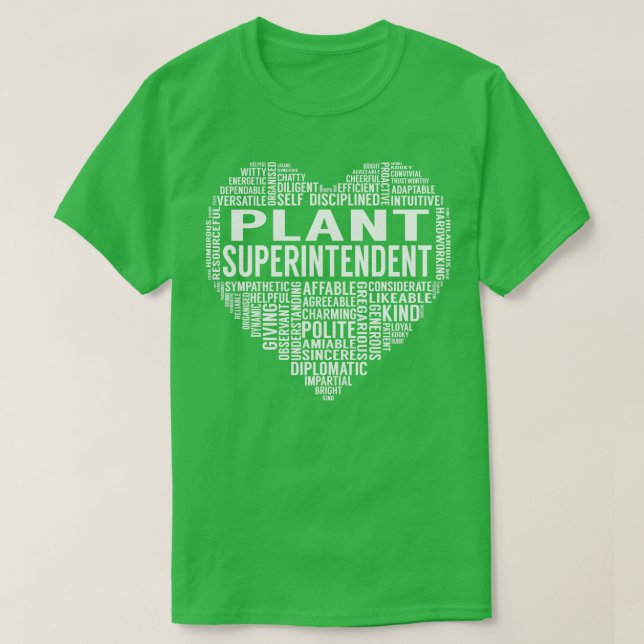Camiseta Coração Superintendente de Plantas (Frente do Design)