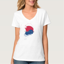 Camiseta Coração & T das mulheres de Seoul