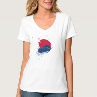 Camiseta Coração & T das mulheres de Seoul