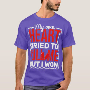 Camiseta Coração Tentada a Matar de Cirurgia Cardíaca de