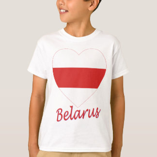 Camiseta Coração (tradicional) da bandeira de Belarus