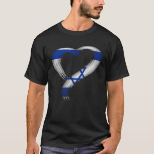 Camiseta Coração Trippy Eu amo Israel Bandeira Israelense E