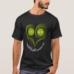 Camiseta Coração Verde Fofo Você Importa - Conscientização