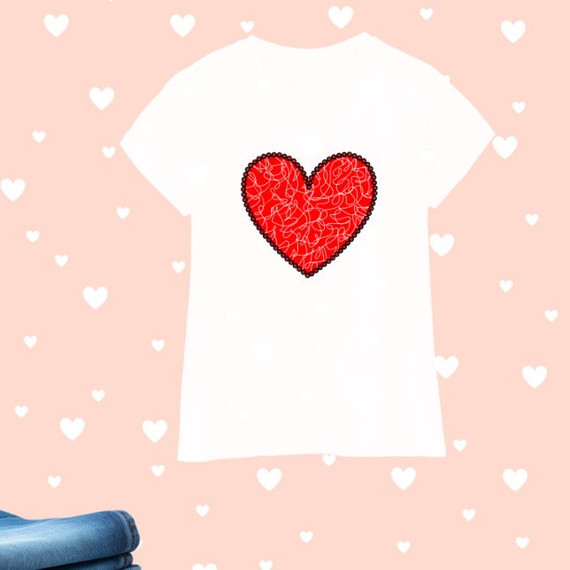 Camiseta Coração vermelho (Criador carregado)