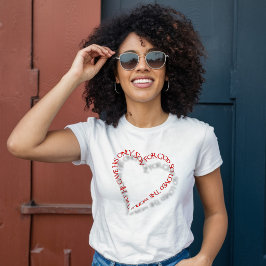 Camiseta Coração Vermelho 3D João 3:16