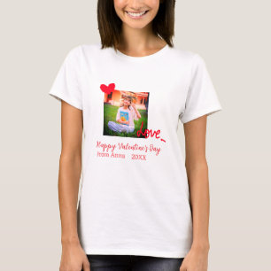 Camiseta Coração vermelho amor feliz dia dos namorados adic
