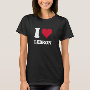 Camiseta Coração Vermelho Eu Amo Lebron 1