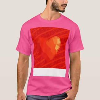 Camiseta Coração Vermelho Pequeno em Vermelho