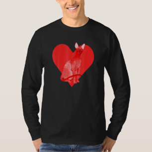 Camiseta Coração Vermelho Pet Fofinho Melhor Amigo Gato Cor