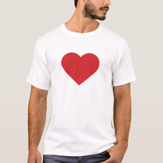 Camiseta Coração vermelho simples