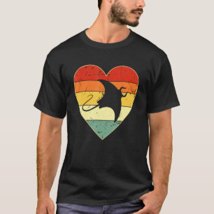 Camiseta Coração Vintage Stingray Homens Mulheres Crianças
