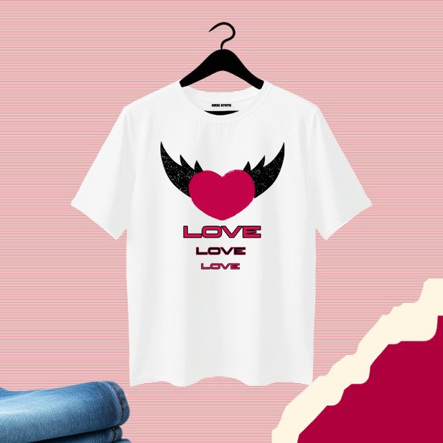 Camiseta Coração voadora (Criador carregado)