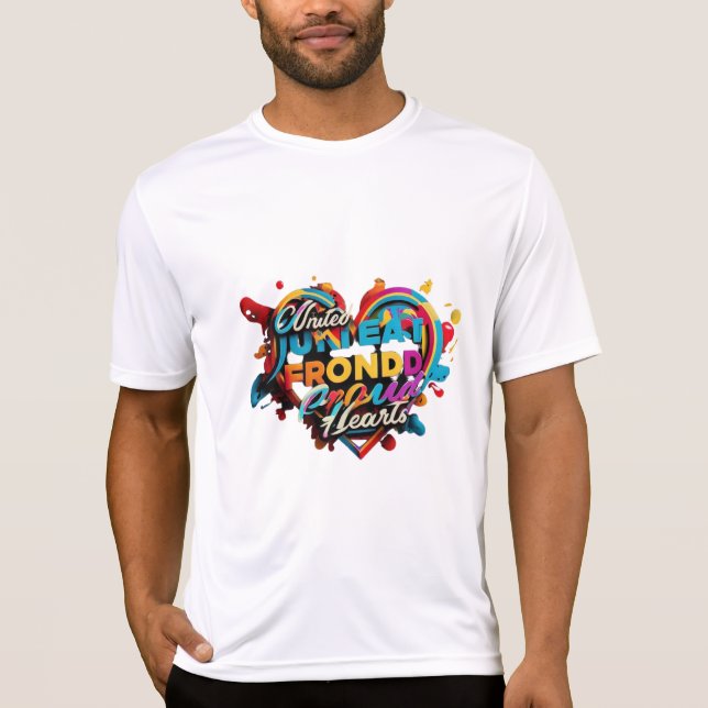 Camiseta "Corações Alinhados" (Frente)