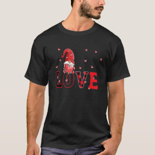 Camiseta Corações Amam Feliz Dia dos Namorados Gnomos Fofos