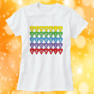 Camiseta Corações Arco-íris da Geórgia