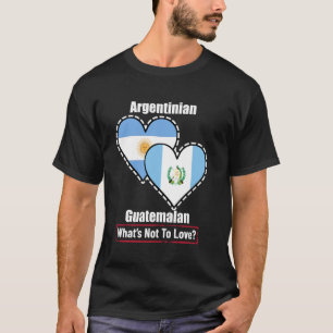 Camiseta Corações Argentino Guatemalteco Bandeiras O Que Nã